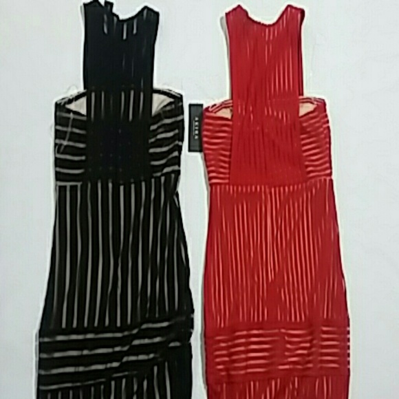 Sheer Black & Red Sleeveless 2 Dress BUNDLE New - Picture 7 of 7