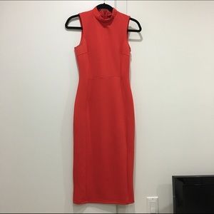 Topshop Mock neck midi dress