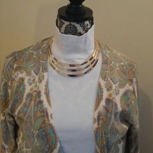 NWT Gold triple strand chocker