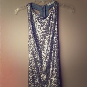 Silver sequin dress! Super cute back!