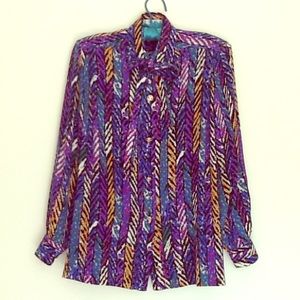 1980s Celine Paris silk shirt $10 OFF