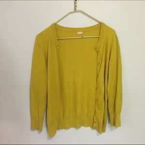 Green J. Crew Cardigan