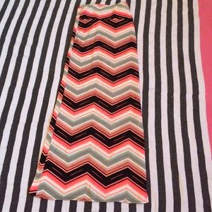 Patterned colorful maxi skirt