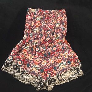 tribal print romper