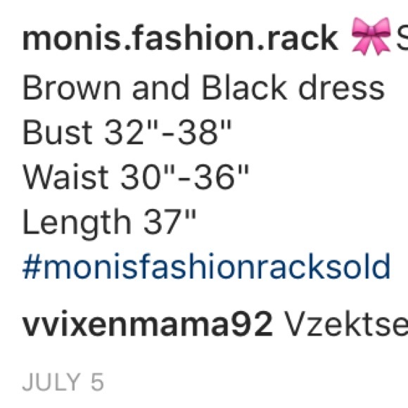 A Vintage Black & Goldish Brown Dress - Picture 2 of 2