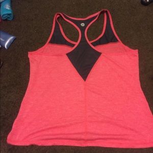 pink athletic shirt