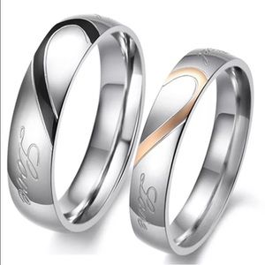 Sale alert!Beautiful  "real love" couples ring set