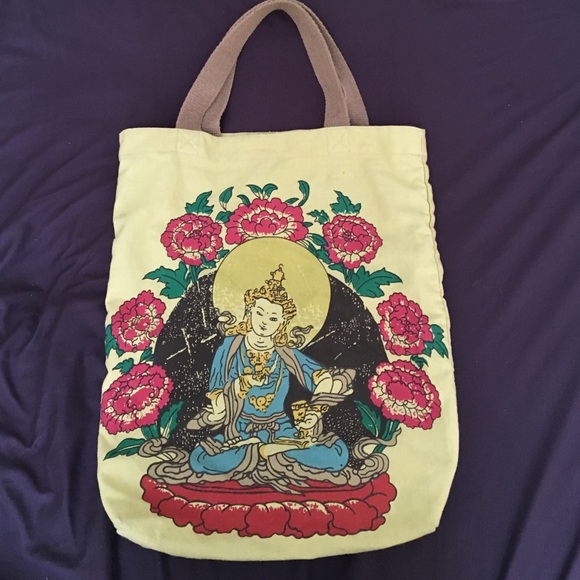 Buddha canvas tote
