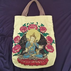 Buddha canvas tote