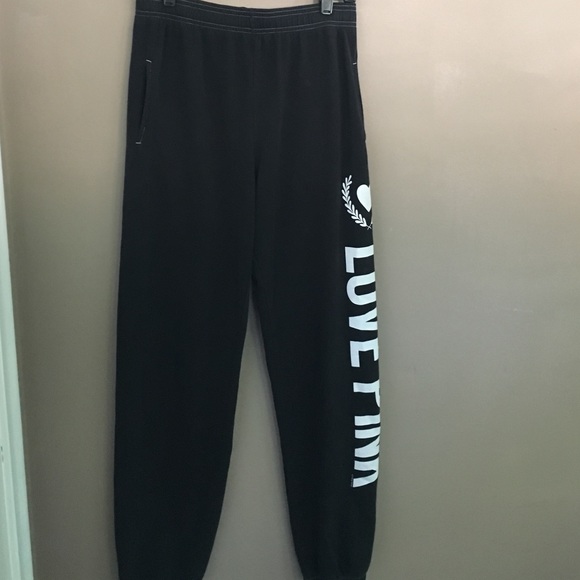 PINK Victoria's Secret Pants - Victoria's Secret Pink Black Sweatpants