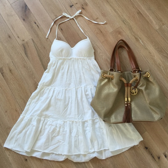 White Halter Dress - Picture 1 of 4