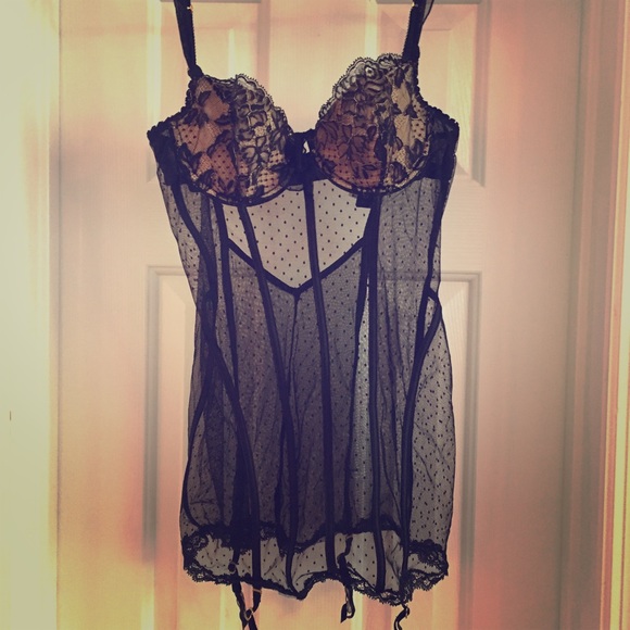 Victoria secret black lace lingerie