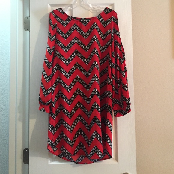 A cut out long sleeved dress