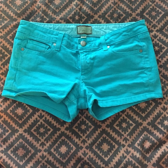 Paige Denim Turquoise Shorts