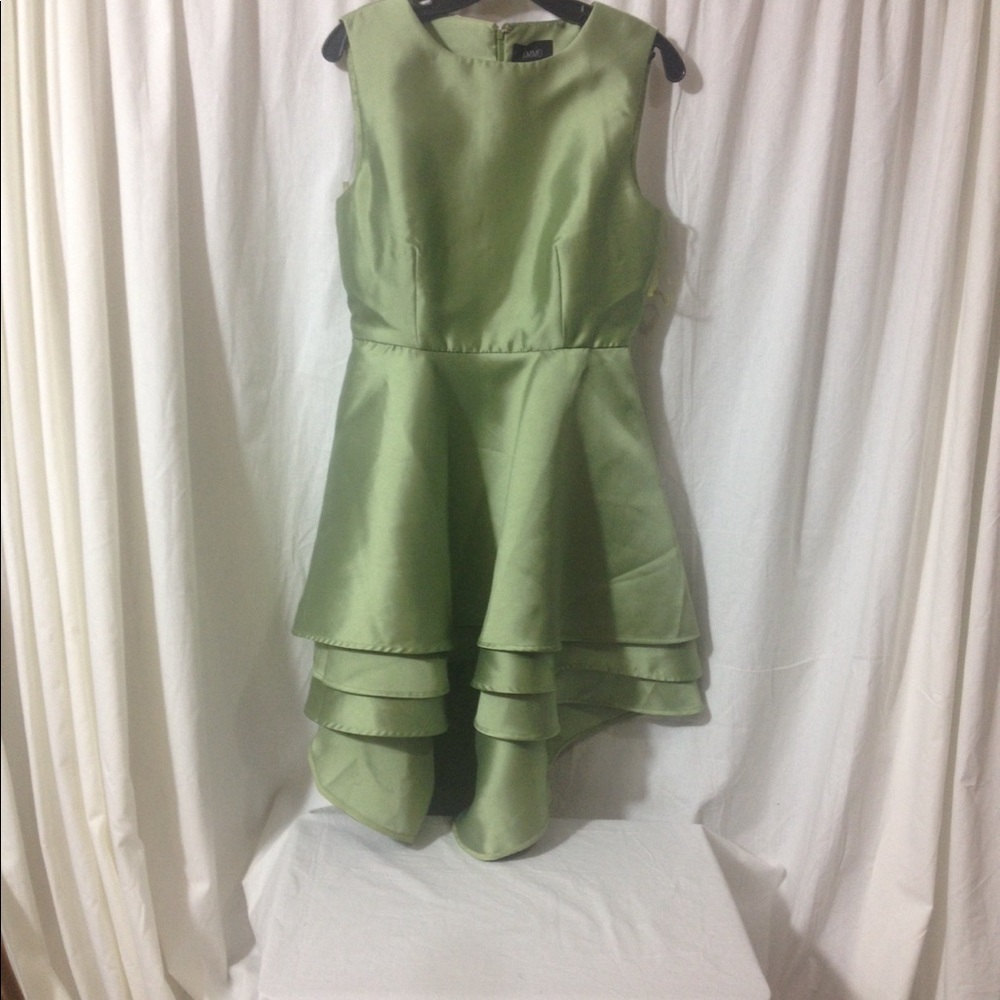 Hi-Lo Ruffle Bridesmaid Formal Dress NWT Size M L - Picture 3 of 4