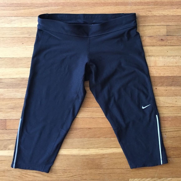 Nike Running Dri-Fit Black crop leggings