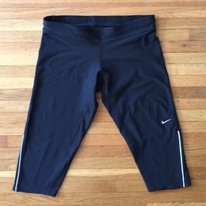 Nike Running Dri-Fit Black crop leggings