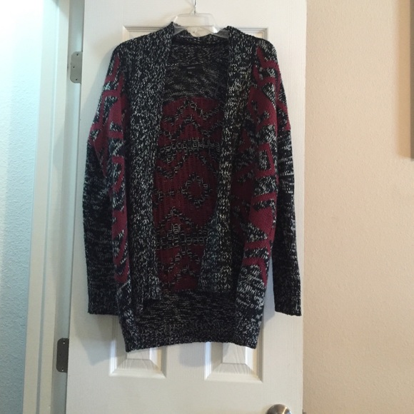 Maroon & black sweater