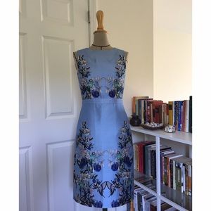 JCrew Collection Bird Print Sheath Dress