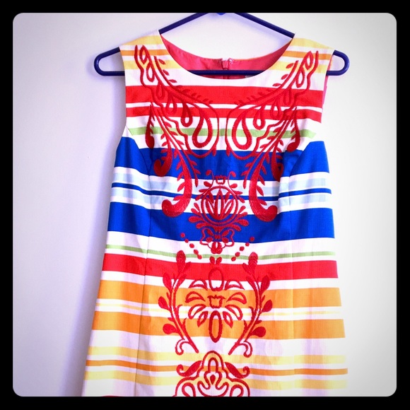 Anthropologie Banded Totem Shift Dress