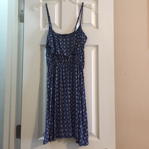 Blue & white strapy dress