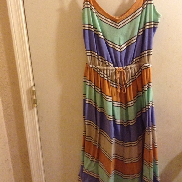 Multi Colored Chevron Pattern Dress