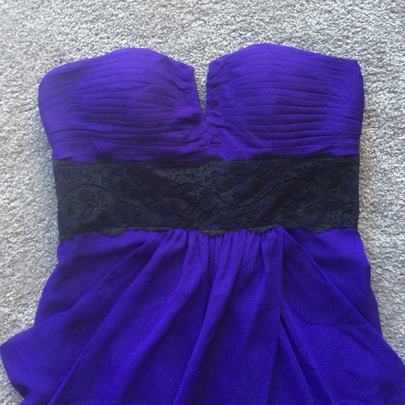 Purple with black lace dress - Picture 2 of 2