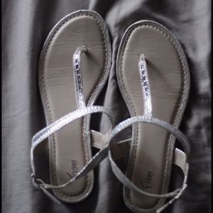 Fioni Silver-beaded Formal Sandals