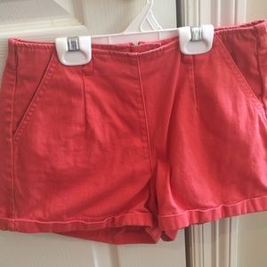 coral size small shorts