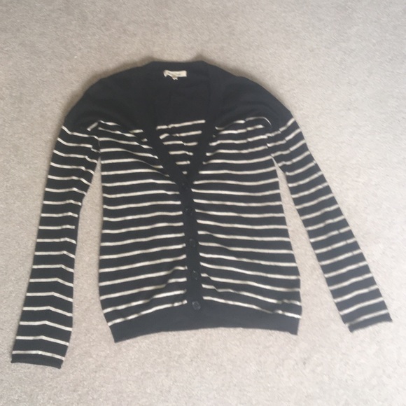 Black and Cream striped cardigan