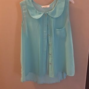 light blue blouse