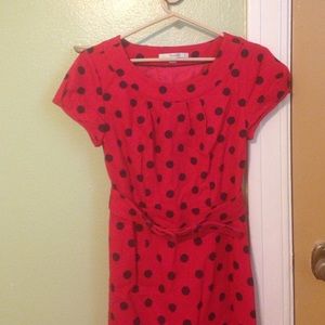 Red and blue poka dot Boden sheath