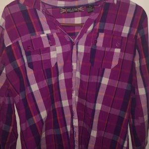 Pink and White Button Down Shirt