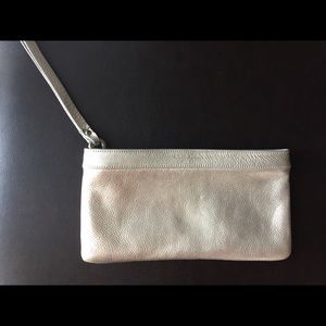 Kate Spade silver clutch Wristlet