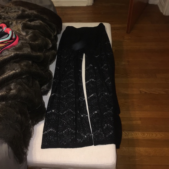Black lace pants! Barley worn!