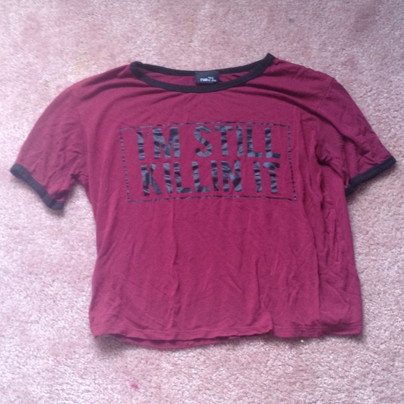 Maroon Crop Top