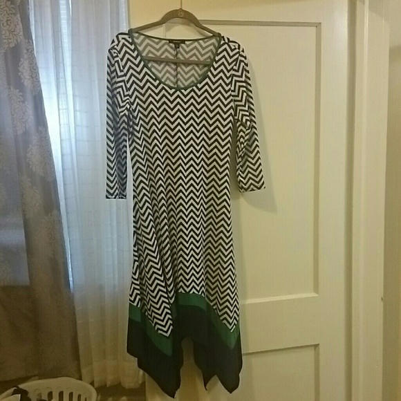Blue and green dress