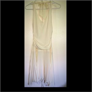 Classic pleated halter dress