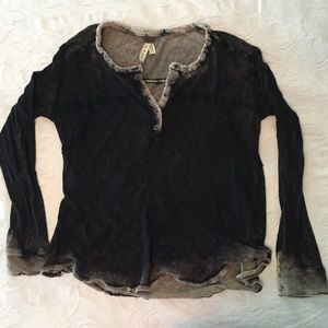 LIKE NEW Free People button up tee