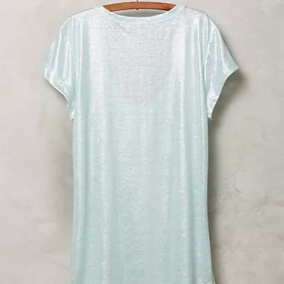 Anthropologie Shimmered Linen Tee by Bordeaux - Picture 3 of 4