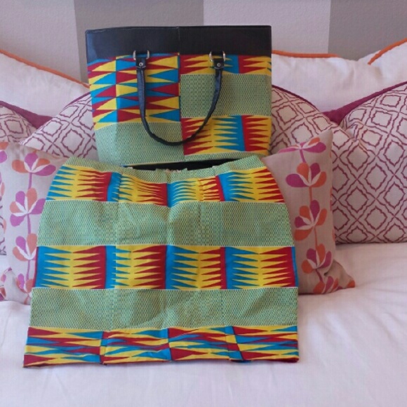 Ankara skirt with bag