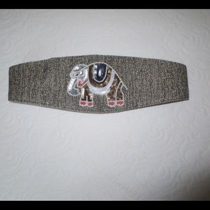 Anthropologie Jasper & Jeera elephant sequin belt