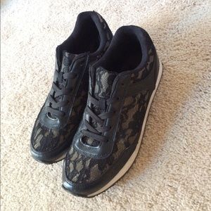 H&M Black Lace Sneakers
