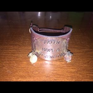 Faith Hope and strength bracelet