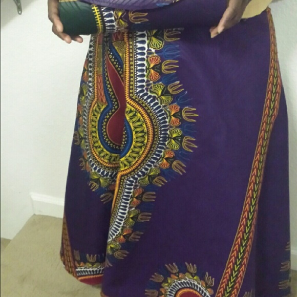 Ankara skirt with matching clutch