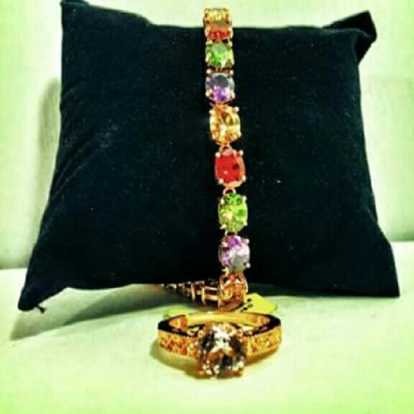 Rainbow  bracelet and ring