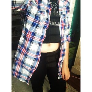 Red, white and blue flannel