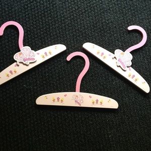 Decorative VINTAGE Little Girl Painted Wood Butterfly Hangers