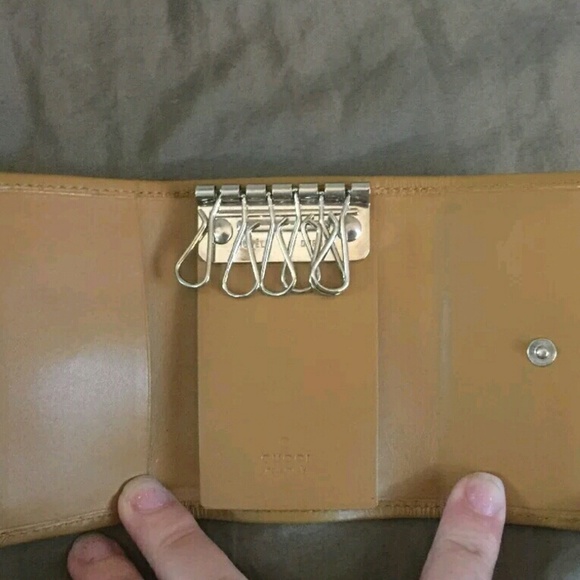 SALE- Gucci Pink Suede Key Holder