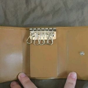 SALE- Gucci Pink Suede Key Holder